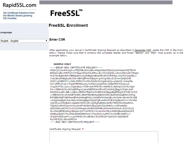 FreeSSL-Enrollment-CSR-request