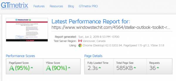 wp rocket review performance test