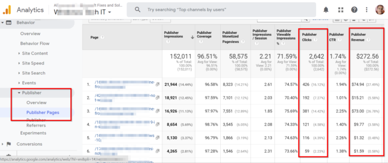 google analytics seo course revenue details